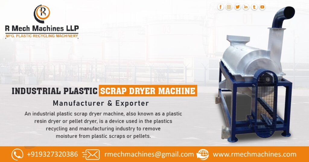 Plastic Scrap Dryer Machine R Mech Machines LLP