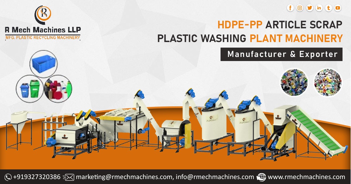 Exporter of HDPE-PP Article Scrap Plastic Washing Plant Machinery In Bahrain