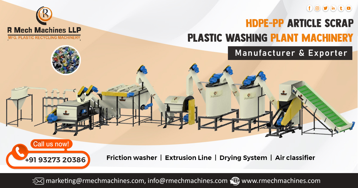 HDPE PP Article Scrap Plastic Washing Plant Machinery in Bahrain
