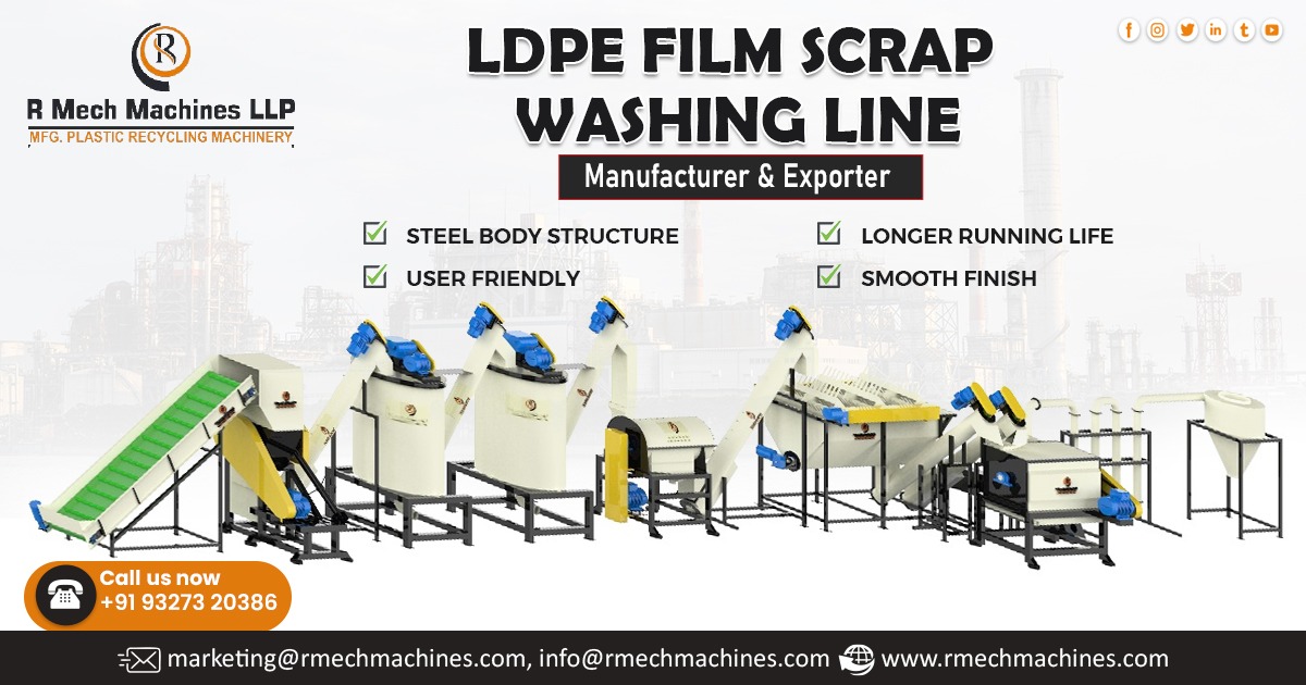 Exporter of LDPE Film Scrap Washing Line in Kuwait