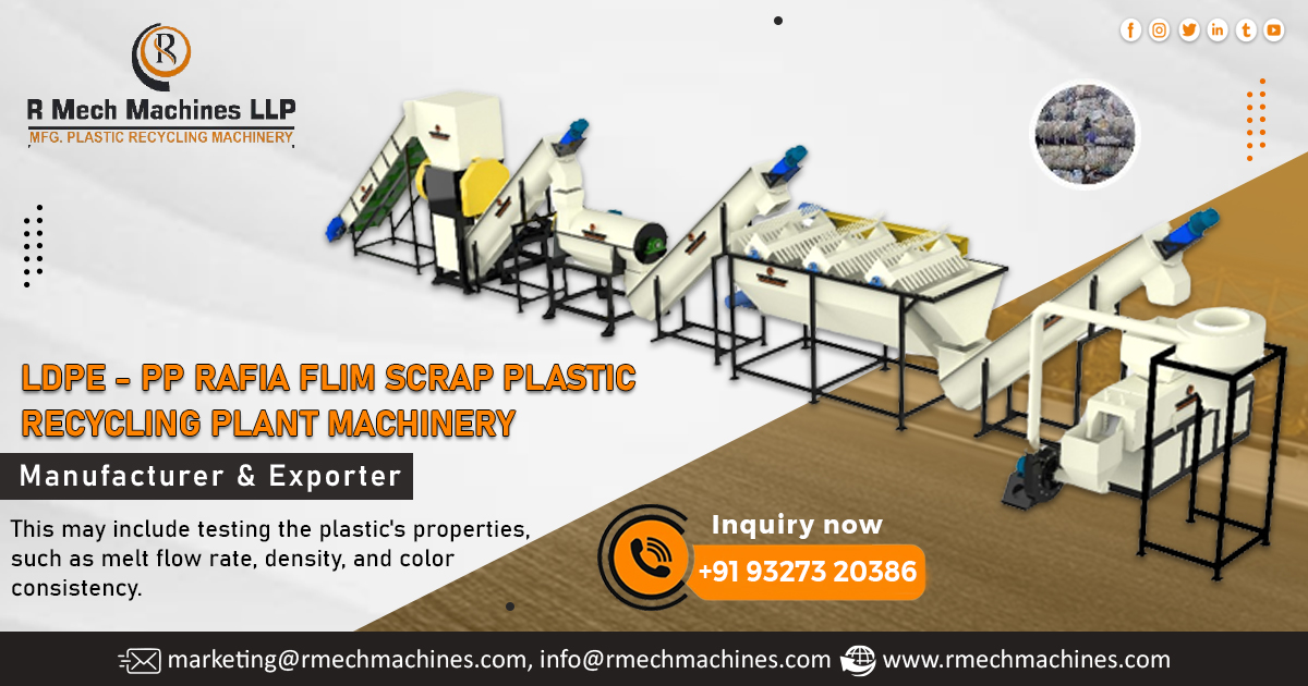 PP Rafia Film Scrap Plastic Recycling Plant Machinery in Syria