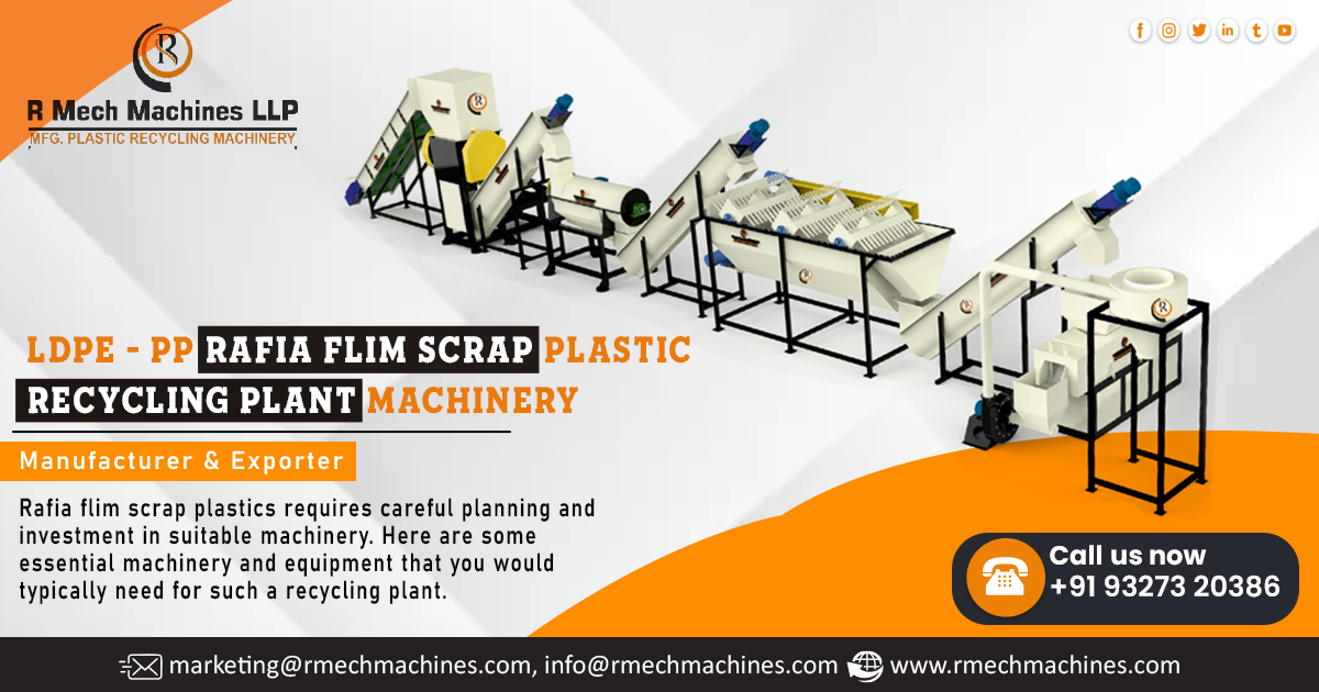 PP Rafia Film Scrap Plastic Recycling Plant Machinery in UAE