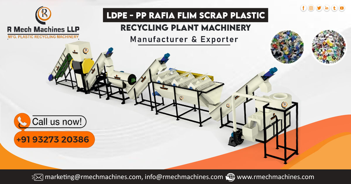 PP Rafia Film Scrap Plastic Recycling Plant Machinery