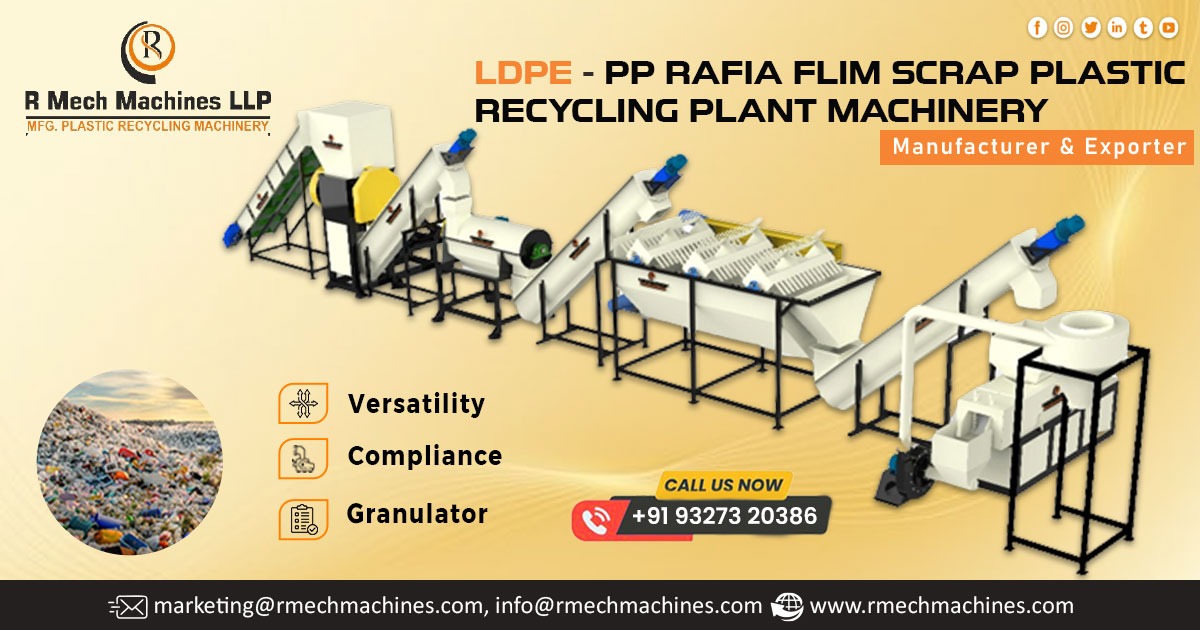 Raffia Film Scrap Plastic Recycling Machinery in Qatar