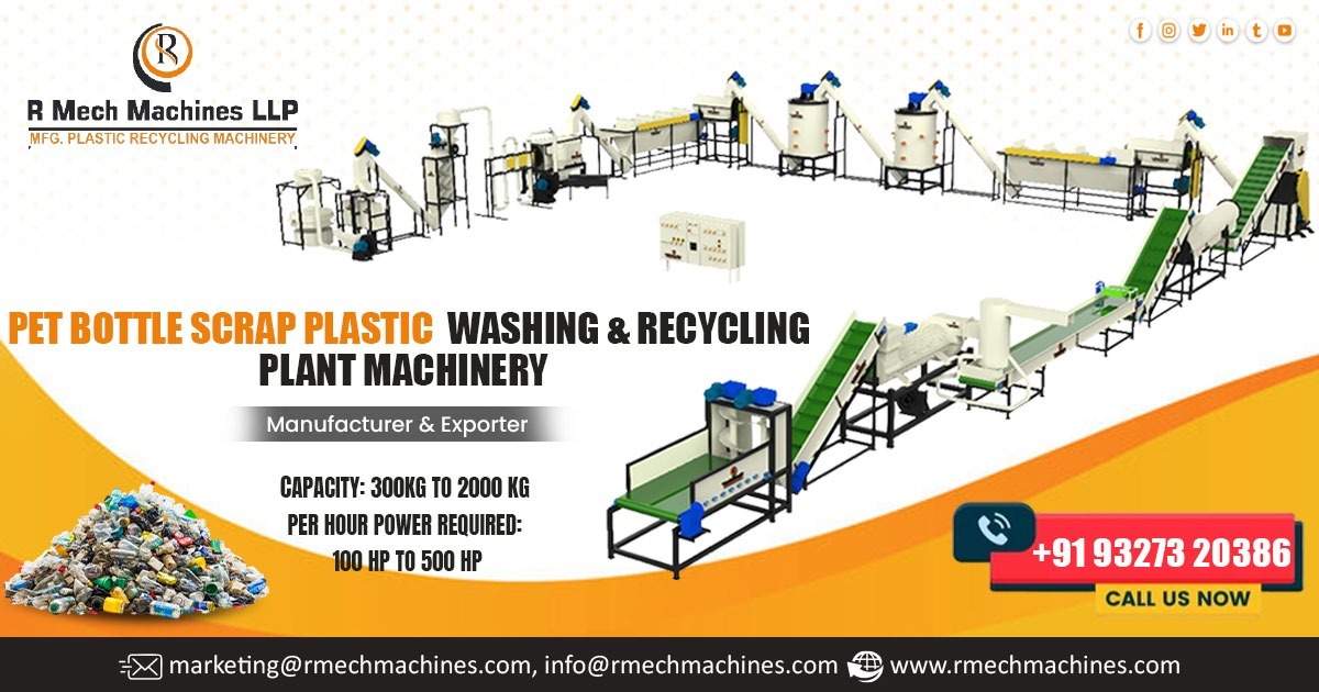 Pet Bottle Scrap Plastic Washing and Recycling Machinery in Uttar Pradesh