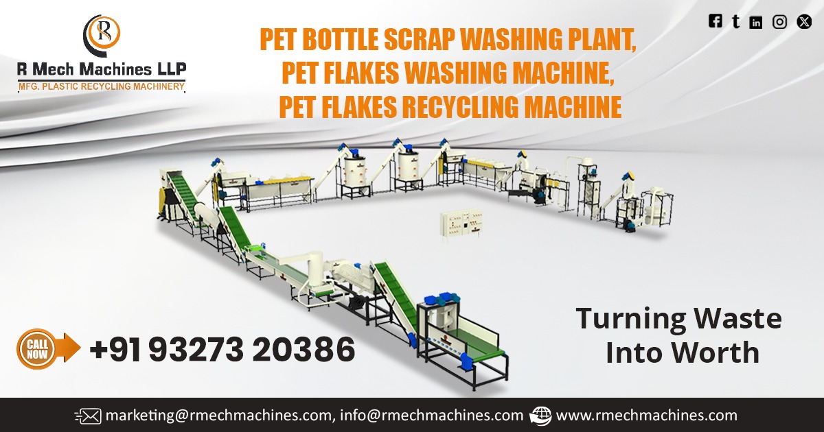 PET Bottle Flakes Washing Plant