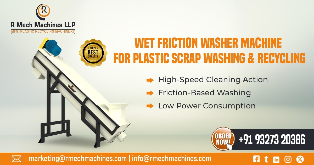Wet Friction Washer Machine for Plastic Recycling in Rajasthan