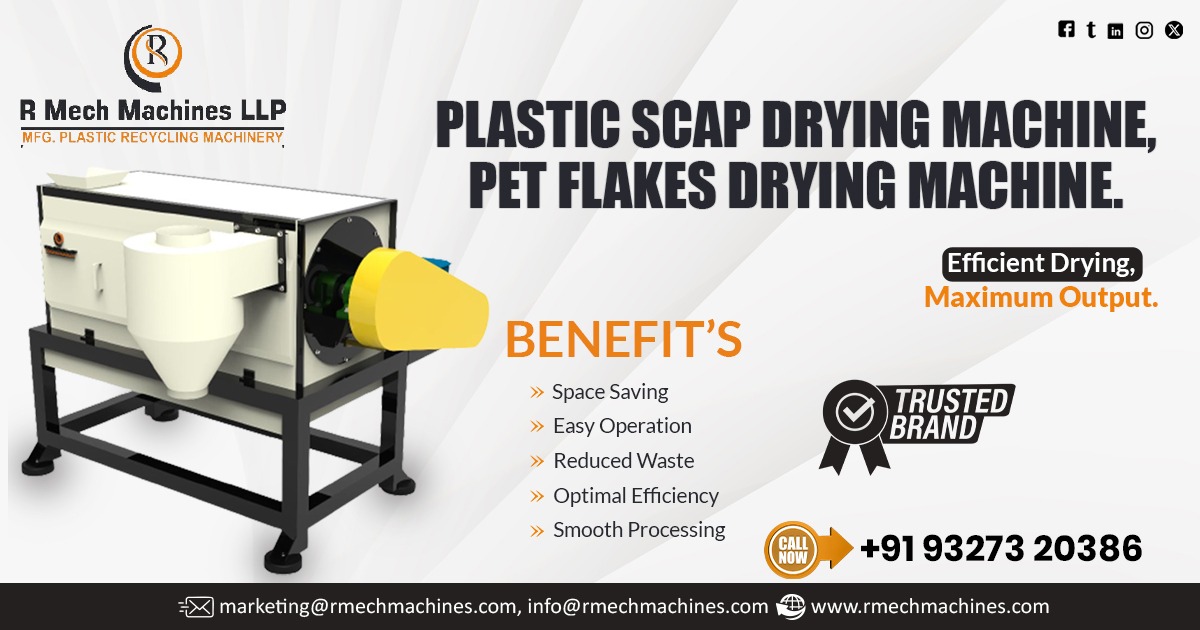 PET Flakes Drying Machine in Uttar Pradesh