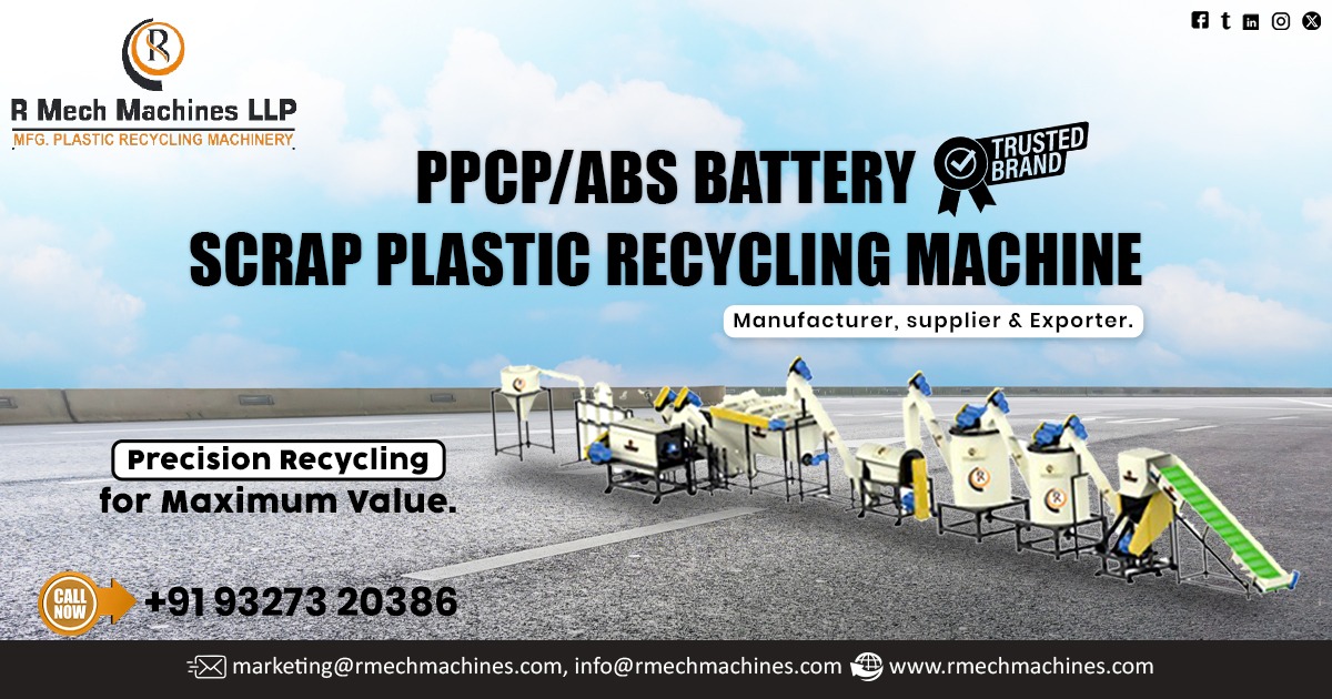 PPCP and ABS Battery Scrap Plastic Recycling Machine in Lucknow