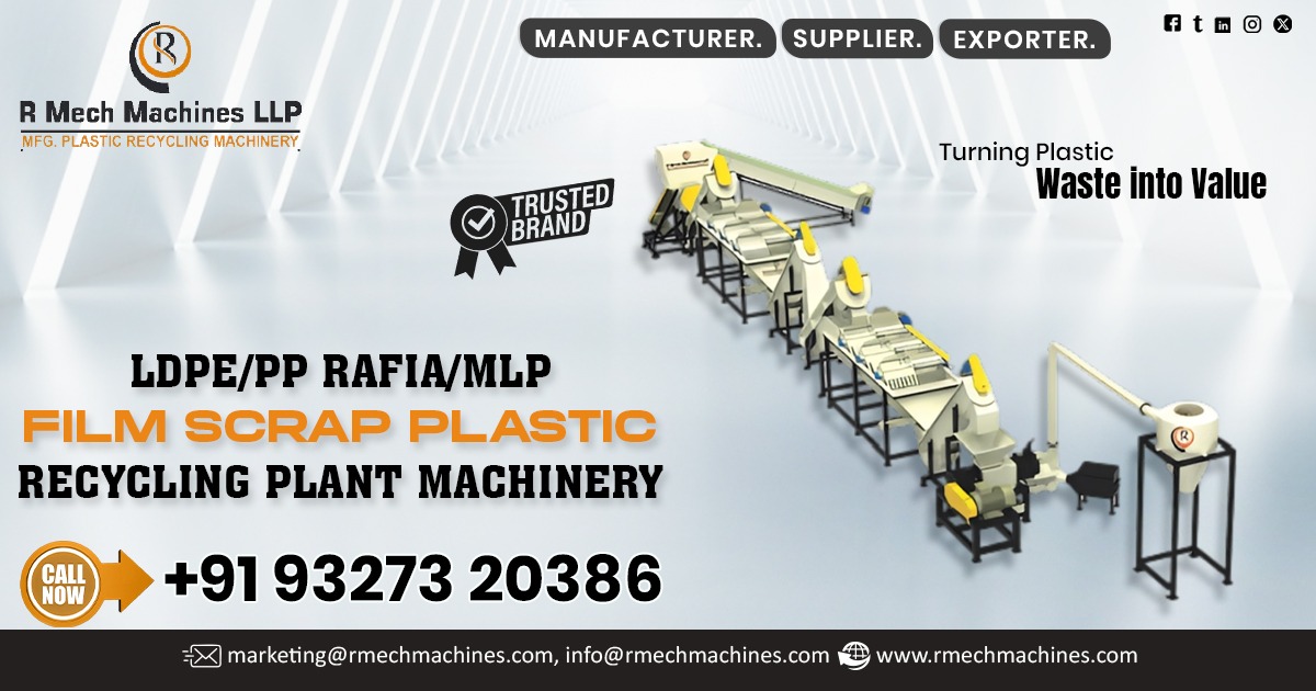 LDPE PP Rafia MLP Film Scrap Plastic Recycling Plant Machinery in Ethiopia