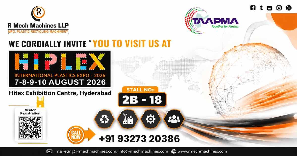 Join R Mech Machines LLP at HIPLEX 2026 – International Plastics Expo