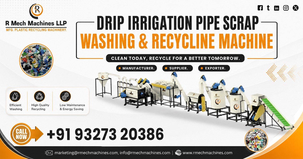 Drip Irrigation Pipe Scrap Washing and Recycling Machine in Karnataka