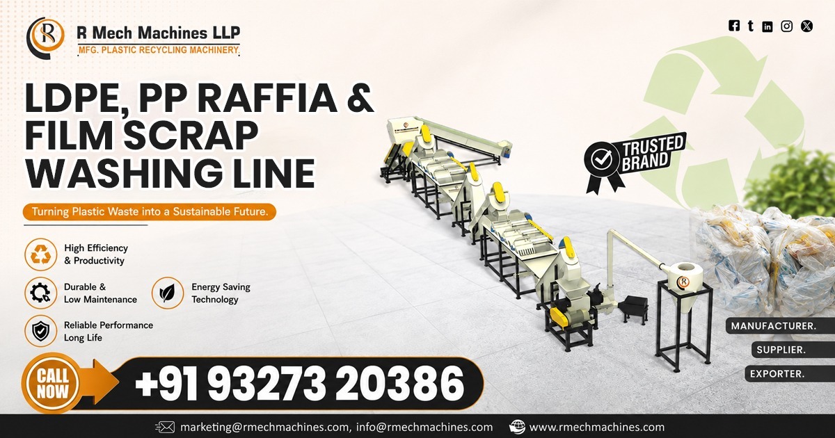 LDPE, PP Raffia and Film Scrap Washing Line in Sangli