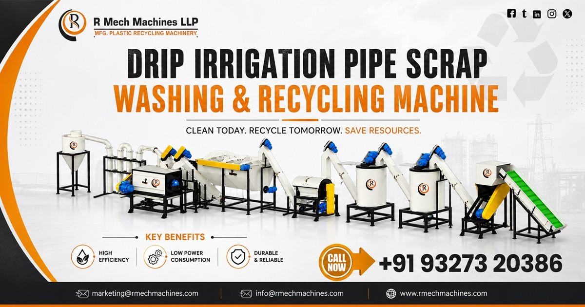 Drip Irrigation Pipe Scrap Washing and Recycling Machine in Jalgaon
