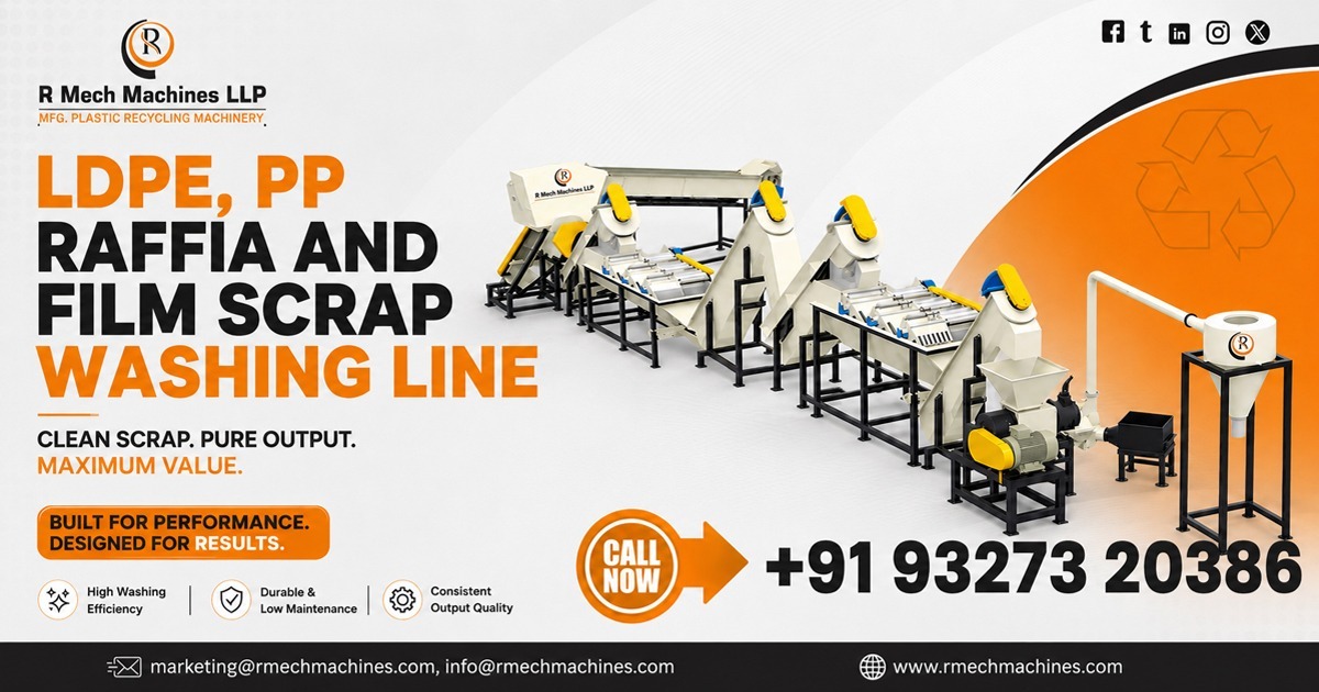 LDPE, PP Raffia and Film Scrap Washing Line in Mumbai