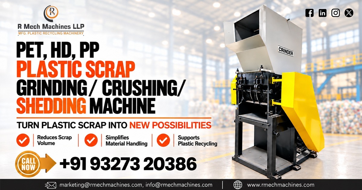 PET, HD, PP Plastic Scrap Grinding, Crushing and Shredding Machine in Tamil Nadu