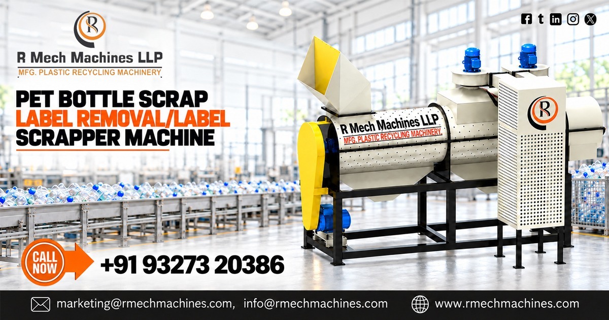 PET Bottle Scrap Label Removal and Label Scrapper Machine in Uttar Pradesh