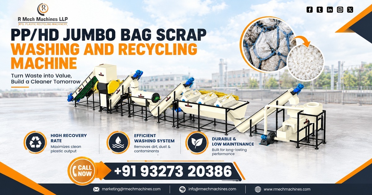 PP/HD Jumbo Bag Scrap Washing and Recycling Machine in Valsad