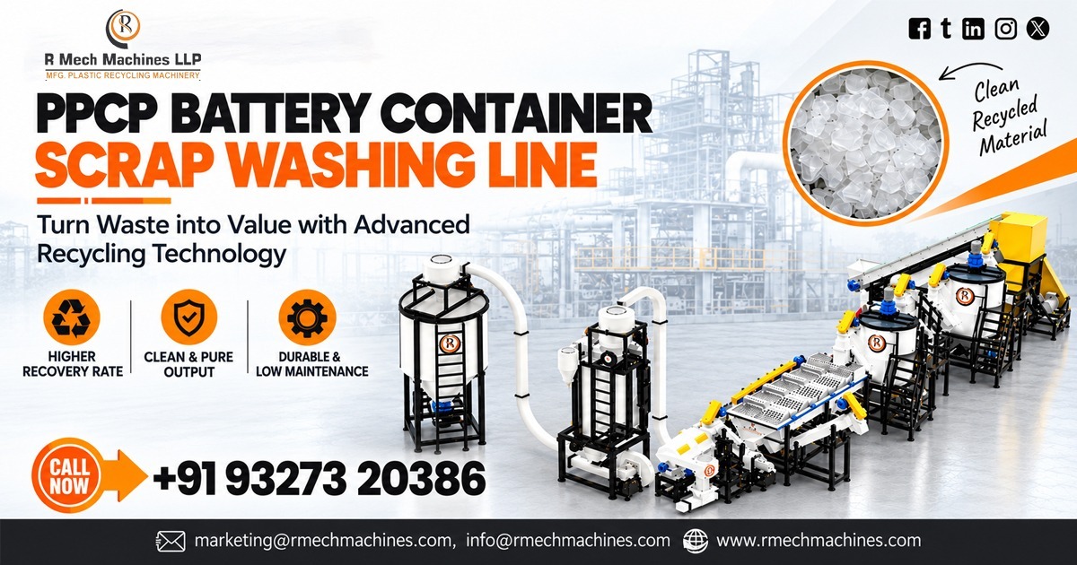 PPCP Battery Container Scrap Washing Line Supplier in Delhi